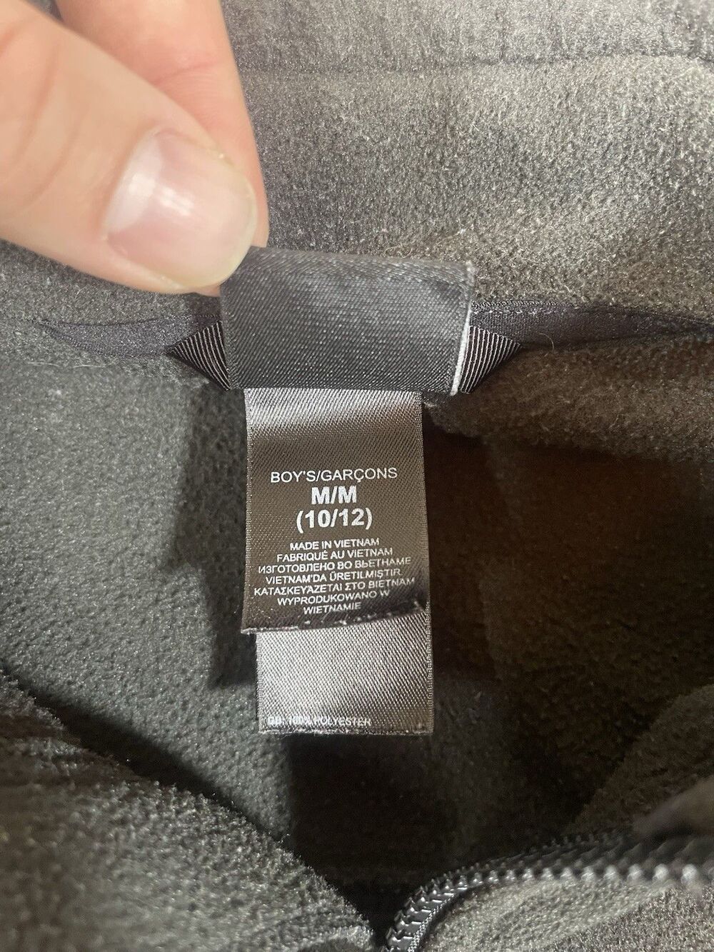 The North Face Fleece Jacket Black T201 Size Youth M Medium (10-12) Casual Warm - Picture 3 of 9